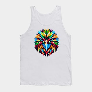 Geometric Kiwi Bird: Colorful Mosaic Art Tank Top